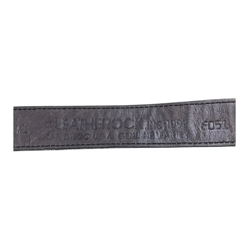 Vintage Leatherock Belt Women's LRG Textured Embellished Jewels Fashion USA Made